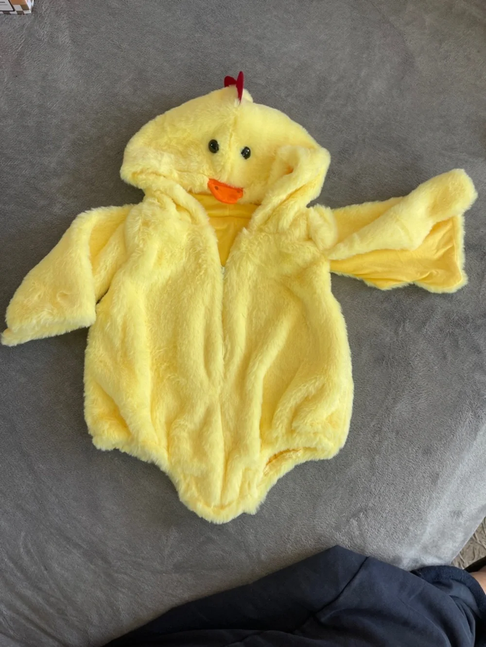 Baby Chick Plush Hooded Costume Romper - Yellow 70 6-12 months new never used